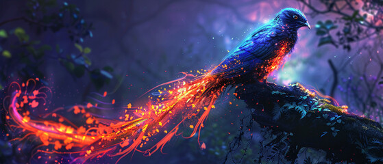 A creature with feathers that change color based on its mood