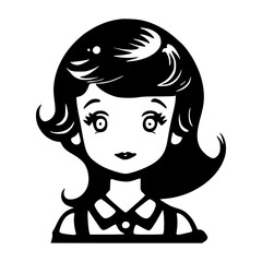 Woman Sketch, Girls, woman illustration, comics, pencil, black Hair