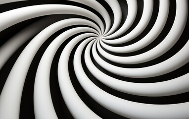 A detailed spiral pattern in black and white
