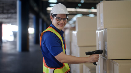 Smiling Portrait of warehouse workers