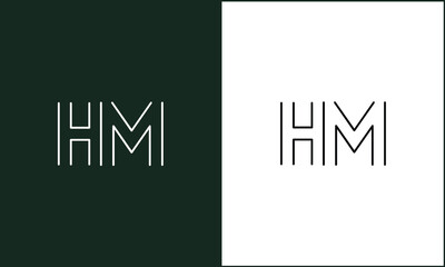 HM, MH, H, M, Abstract Letters Logo monogram