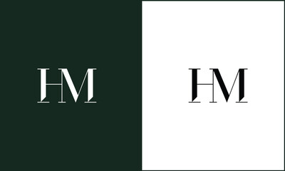 HM, MH, H, M, Abstract Letters Logo monogram