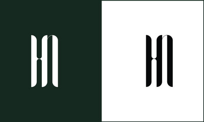 Alphabet Letters HN, NH,  Initials Logo Monogram