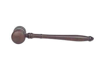 Judge's gavel, chairman's gavel, wooden gavel isolated from background