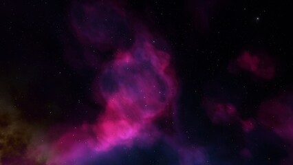 Obraz premium Deep space nebula with stars. Bright and vibrant Multicolor Starfield Infinite space outer space background with nebulas and stars. Star clusters, nebula outer space background 3d render 