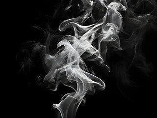Fototapeta premium Smoke in a black background