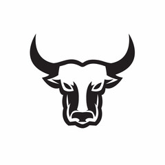 Bull logo icon black and white
