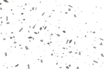 Silver glitter confetti on a white background. Decorative element.