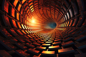 abstract Tunnel With Light at the End