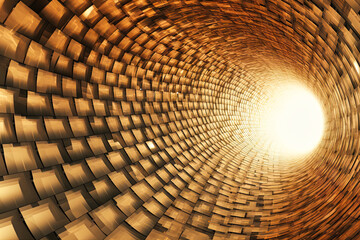 abstract Tunnel With Light at the End