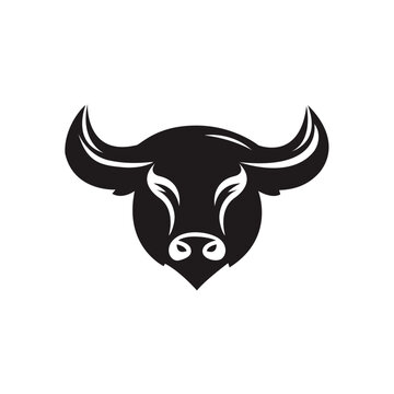 Bull logo icon black and white (1)