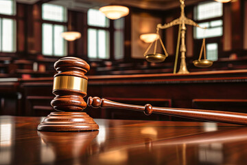 Book and Scale on Table in Library