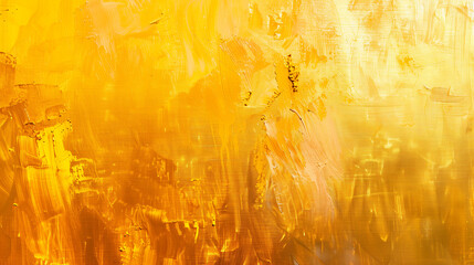 Abstract painting in yellow gold color