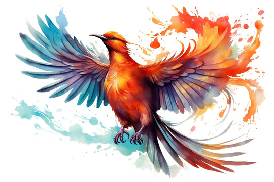 background A png phoenix watercolor bird transparent painting