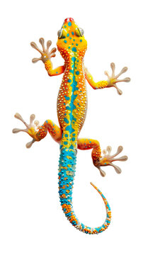 Gecko vividly colored - Transparent background, Cut out