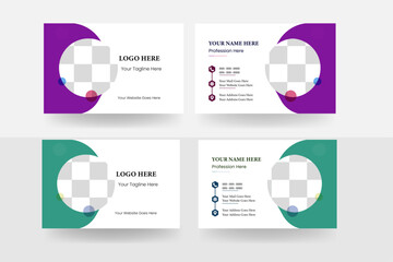 Creative and clean corporate business card template. Double-sided creative business card template  business card template. creative modern name card and business card, White Minimal Business Card, 
