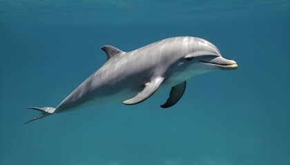 A Dolphin Spinning In Circles Underwater