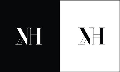Alphabet Letters HK, KH , Initials Logo Monogram - obrazy, fototapety, plakaty