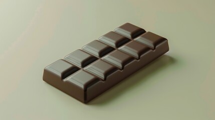 Chunky chocolate bar, mock up, green and beige background