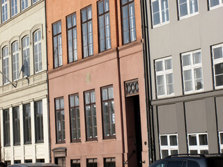 Row of building appartments - Nybrogade - towards the southwest - Copenhagen - Denmark