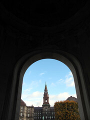 Christiansborg palace - view of the spire - Copenhagen - Denmark