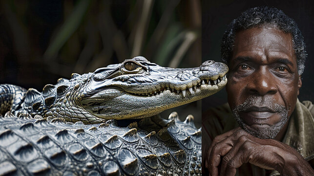 divertida s&eacute;rie de fotografias revela a incr&iacute;vel semelhan&ccedil;a entre algumas pessoas e seus jacar&eacute;s 