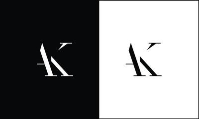 AK,, A, K,. Abstract Letters Logo monogram