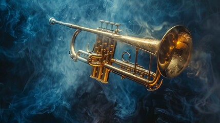 old brass trumpet