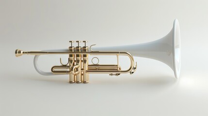 trumpet isolated on white background