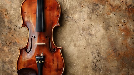 violin on wood