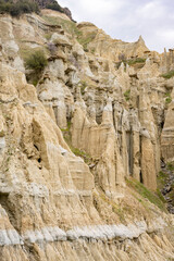 Kula Fairy Chimneys, Kula Geopark at location Manisa, Turkey. Kula Volcanic Geopark, also known as Kuladoccia (Kuladokya).
