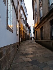 Fototapeta na wymiar Callejón en Santiago de Compostela, Galicia