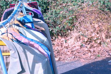 various goods at the flea market