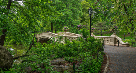 Bow bridge in summer in the morning - 758284707