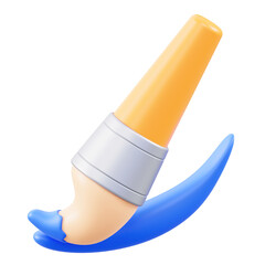 painting brush 3d illustration