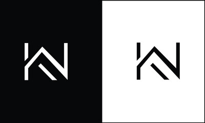 KN, NK, K, N, Abstract Letters Logo monogram - obrazy, fototapety, plakaty
