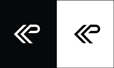 KP, PK, K, P, Abstract Letters Logo monogram