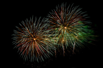 Obraz premium Montreal, Canada - June 29 2019: The firework show in La Ronde Montreal