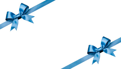 Moños con lazo de seda azul para regalos - Blue silk ribbon bows