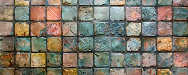 Glazed ceramic tiles.