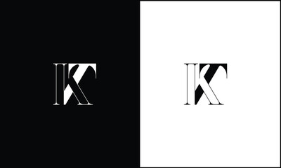 KT, TK, K, T, Abstract Letters Logo monogram