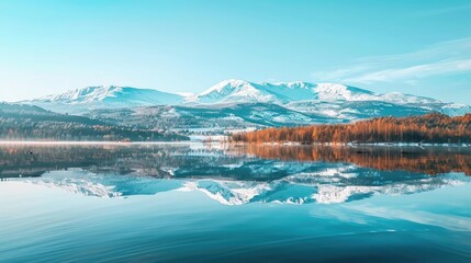 Alpine Serenity: Lake Reflections and Snow-Capped Peaks