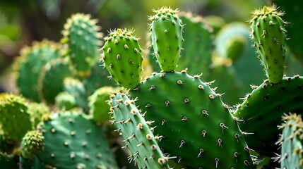 Textured Terrain: A Close-Up of the Bumpy and Irregular Surface of a Cactus.
