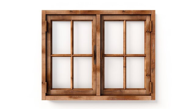 Wooden Window Cut-Out: Photorealistic White (8K)

