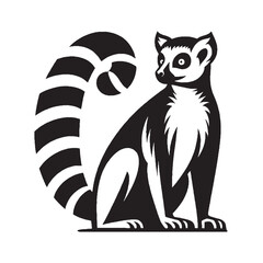 Lemur silhouette, Lemur silhouette drawing, Vintage Lemur silhouettes Silhouette Art © Awais