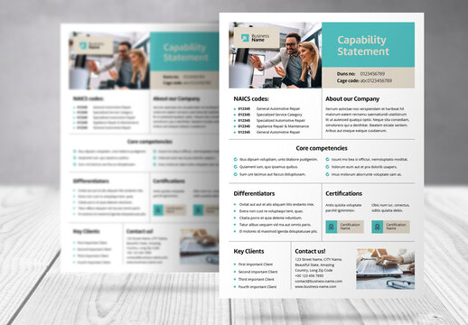 Capability Statement Business Document Template 