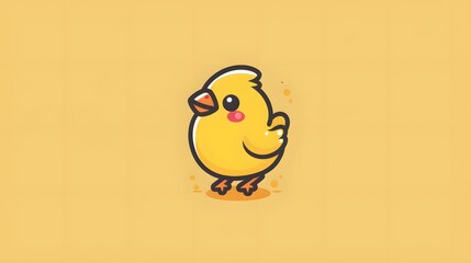 cute chick logo animal
 - obrazy, fototapety, plakaty