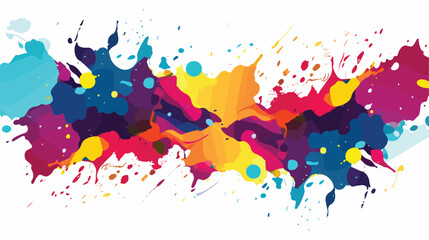 A vibrant pattern of paint splatters in different c