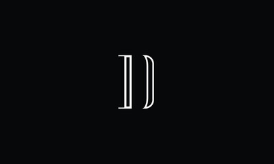 DI, ID, D, I, Abstract Letters Logo Monogram