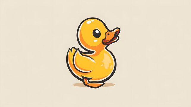cute duck logo animal
